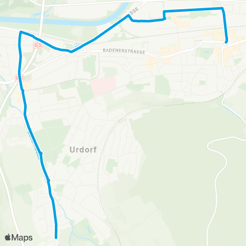 VBZ - Verkehrsbetriebe Zürich Schlieren, Zentrum/Bahnhof - Urdorf, Oberurdorf map