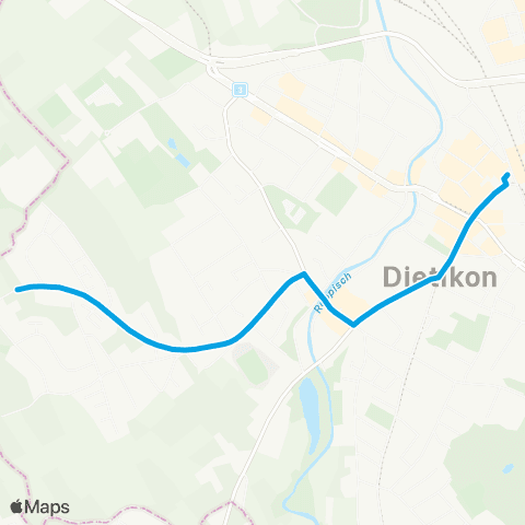 VBZ - Verkehrsbetriebe Zürich Dietikon, Weinberg - Dietikon, Bahnhof map