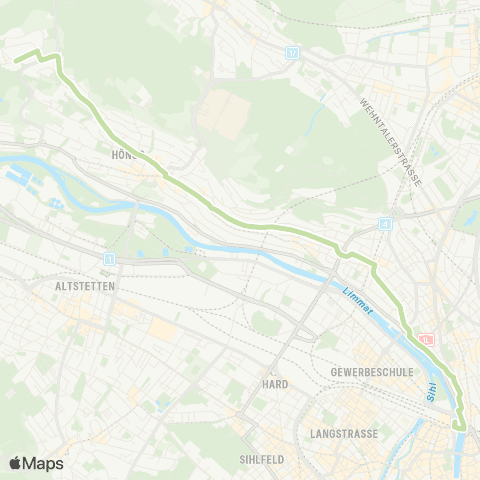 VBZ - Verkehrsbetriebe Zürich Zürich, Rütihof - Zürich, Bahnhofquai/HB map