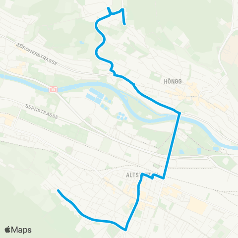 VBZ - Verkehrsbetriebe Zürich Zürich, Heizenholz - Zürich, Dunkelhölzli map