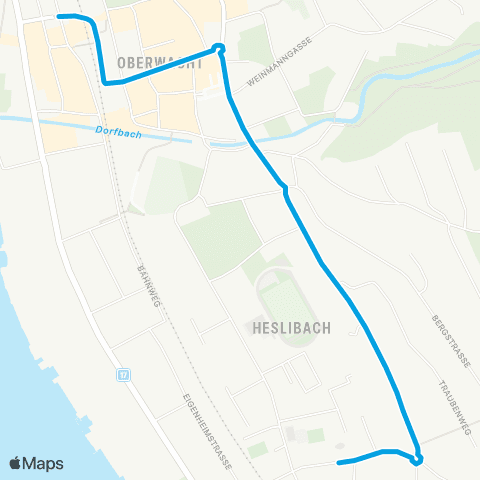 VBZ - Verkehrsbetriebe Zürich Küsnacht ZH, Bahnhof - Küsnacht ZH, Gartenstrasse map