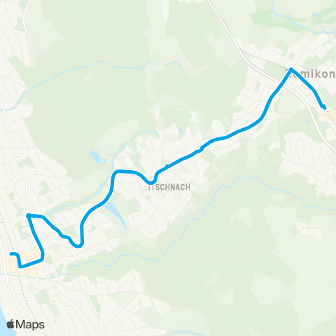 VBZ - Verkehrsbetriebe Zürich Zumikon, Dorfzentrum - Küsnacht ZH, Bahnhof map