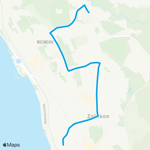 VBZ - Verkehrsbetriebe Zürich Zürich, Balgrist - Zollikon, Bahnhof map