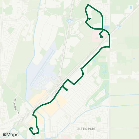 Vacaville City Coach Route 4 map