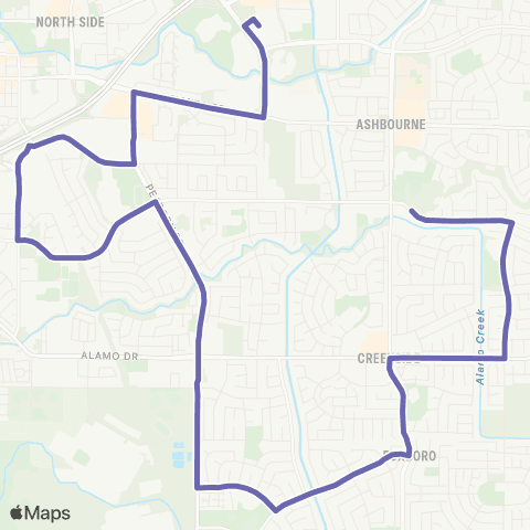 Vacaville City Coach Route 3 map