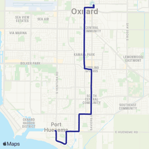 Gold Coast Transit Port Hueneme - OTC map