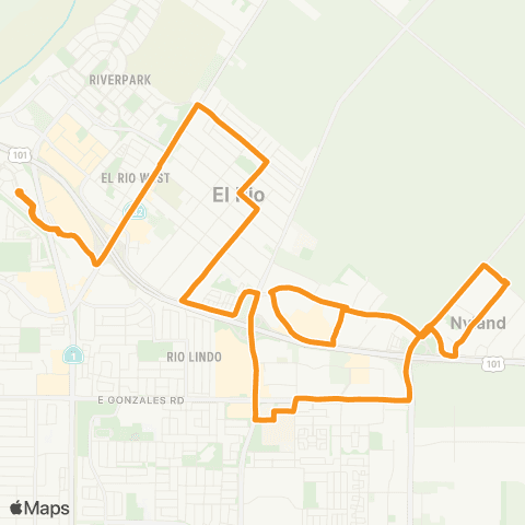 Gold Coast Transit Esplanade - El Rio - St. John's map