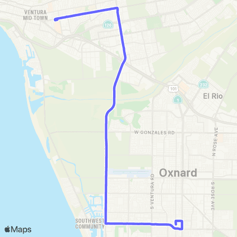 Gold Coast Transit Pacific Vw Mall - Victoria Av - C St TC map