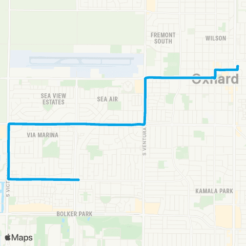 Gold Coast Transit Hemlock - Seabridge - Wooley map