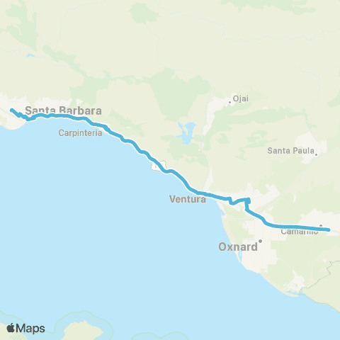 VCTC Coastal Express map