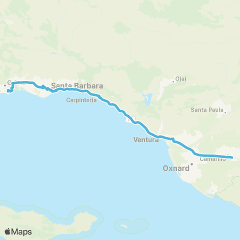 VCTC Coastal Express map