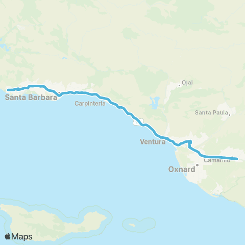 VCTC Coastal Express map