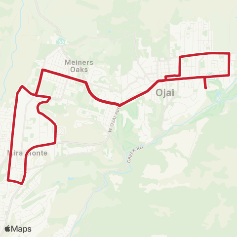 Ojai Trolley Trolley A / B map