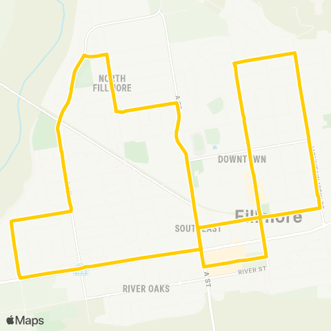 Valley Express Fillmore Loop map