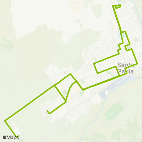 Valley Express Santa Paula School Tripper (AM) map