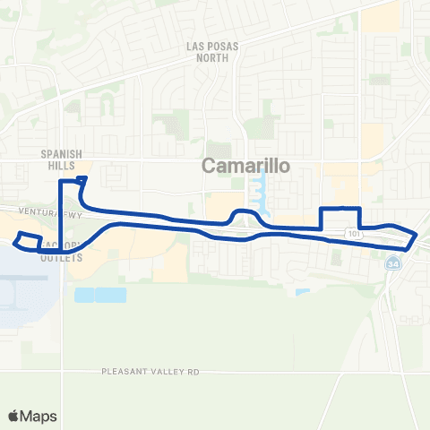 Camarillo Area Transit Trolley map