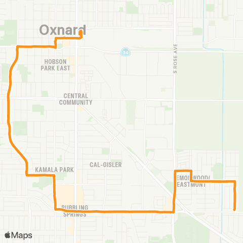Gold Coast Transit J St - Centerpoint Mall - Naval Base map