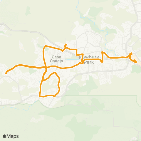 Thousand Oaks Transit Newbury Park map