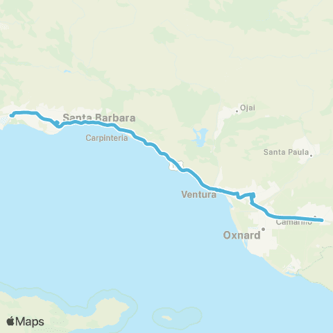 VCTC Coastal Express map