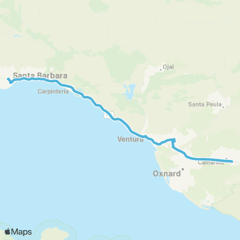 VCTC Coastal Express map