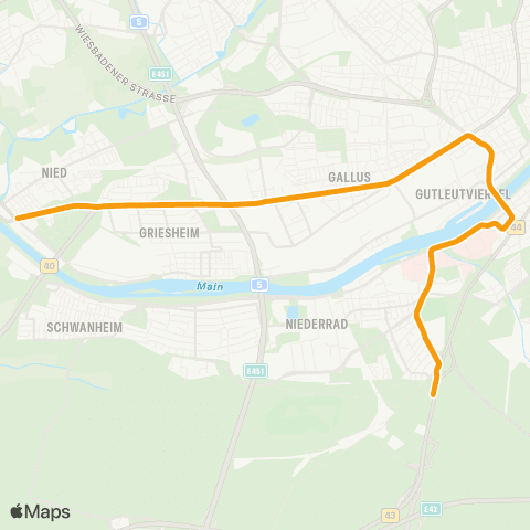 VGF Nied Kirche - Stadion Str.Nbahn map