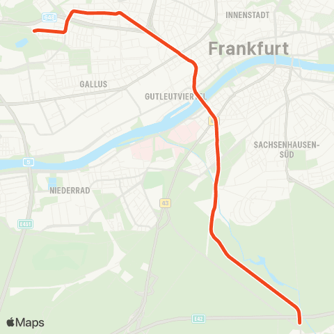 VGF Neu-Isenburg Stadtgrenze - Rebstockbad map