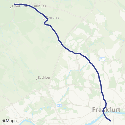VGF Süd - Oberursel / Hohemark map
