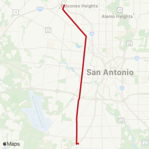 VIA Metropolitan Transit Primo Zarzamora map
