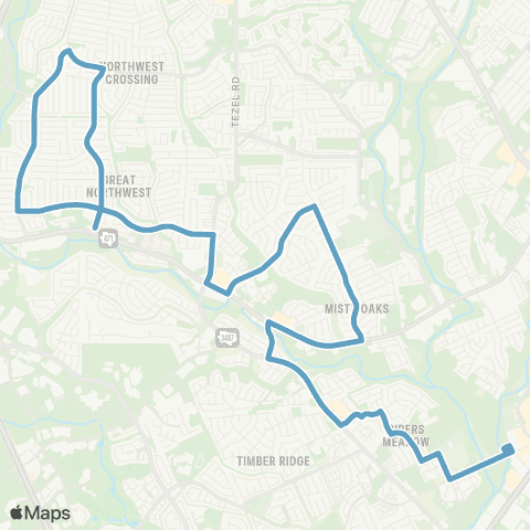 VIA Metropolitan Transit Ingram / Northwest Crossing map