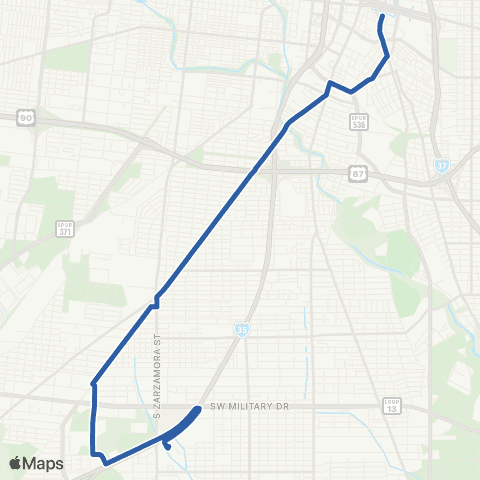 VIA Metropolitan Transit Nogalitos map