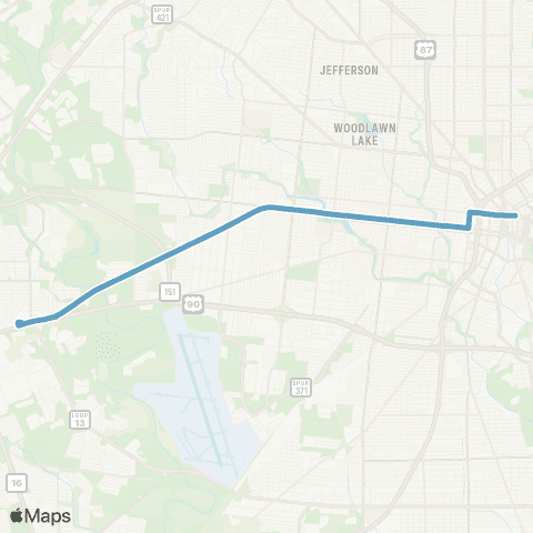 VIA Metropolitan Transit Commerce / Kel-Lac TC 76-64 Lineup map