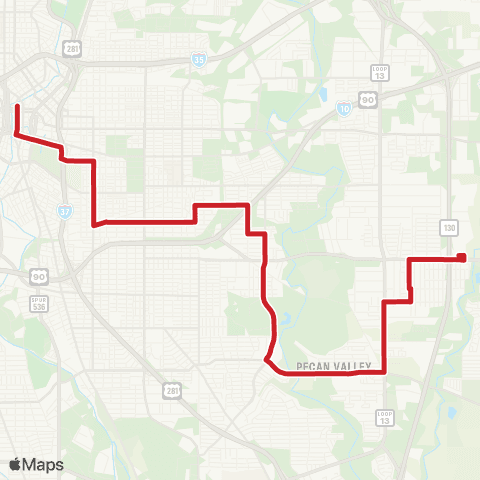 VIA Metropolitan Transit Porter map