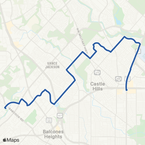 VIA Metropolitan Transit North Star / Medical Center map