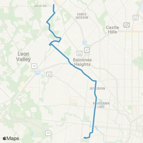 VIA Metropolitan Transit Babcock map