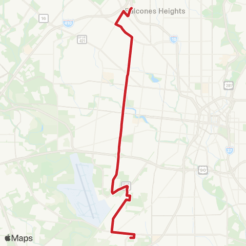 VIA Metropolitan Transit General McMullen map