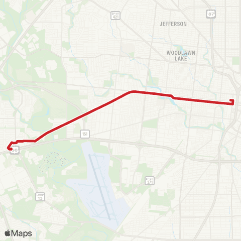 VIA Metropolitan Transit West Commerce map