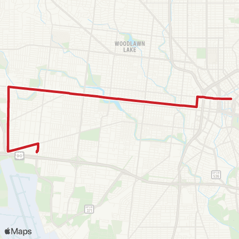 VIA Metropolitan Transit West Commerce map