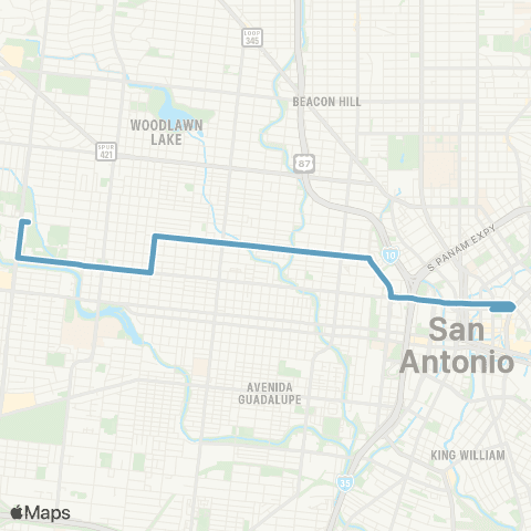 VIA Metropolitan Transit Ruiz map