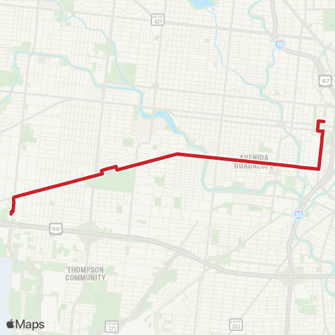 VIA Metropolitan Transit Guadalupe map