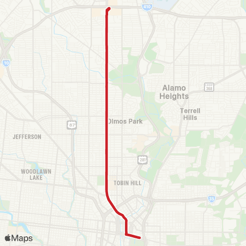 VIA Metropolitan Transit San Pedro map