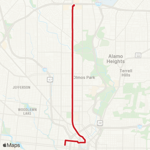VIA Metropolitan Transit San Pedro map