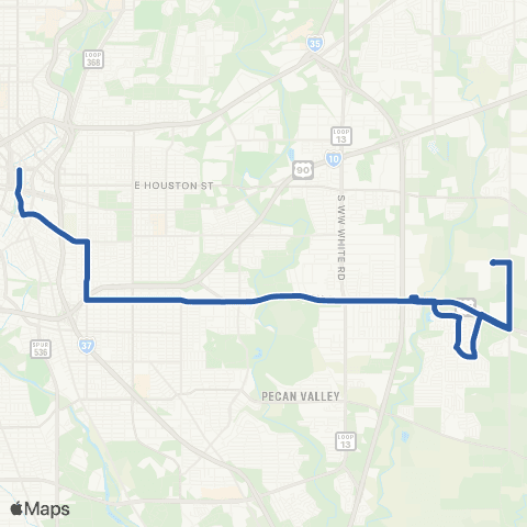 VIA Metropolitan Transit Rigsby map