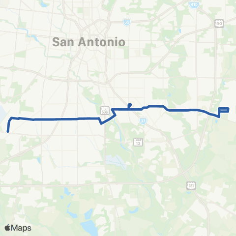 VIA Metropolitan Transit Southcross map