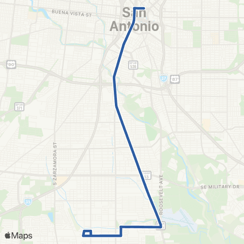 VIA Metropolitan Transit South Flores map