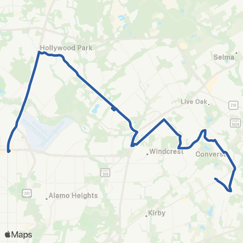 VIA Metropolitan Transit Thousand Oaks / Converse map