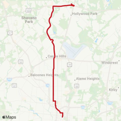 VIA Metropolitan Transit Blanco map