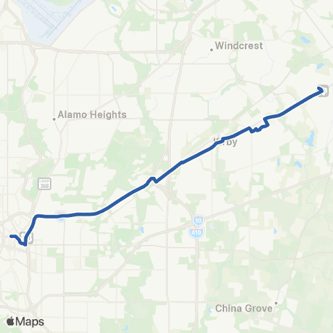 VIA Metropolitan Transit Kirby / Ventura map