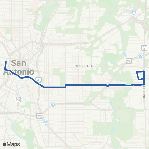 VIA Metropolitan Transit Martin Luther King map