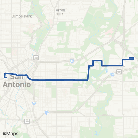 VIA Metropolitan Transit East Houston map
