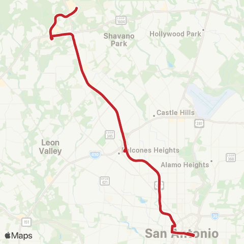 VIA Metropolitan Transit Roadrunner map